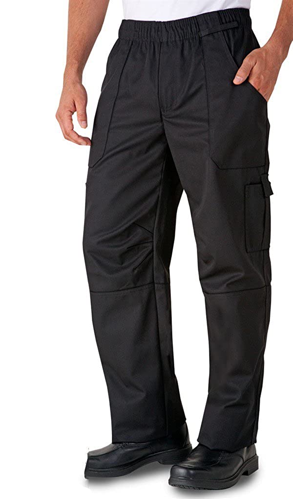 Unisex Baggy Style Men Women Chef Cook Pants Trouser with Draw String for Food Service, Bakers and Culinary Professional